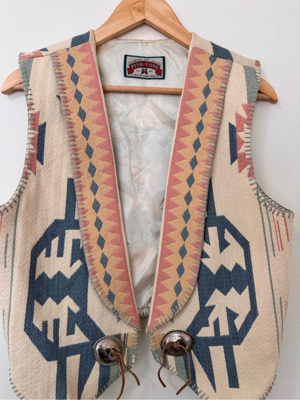 Vintage 1990s Pine Cove Authentic Dry Goods by Sharon Young vest - Picture 6 of 7